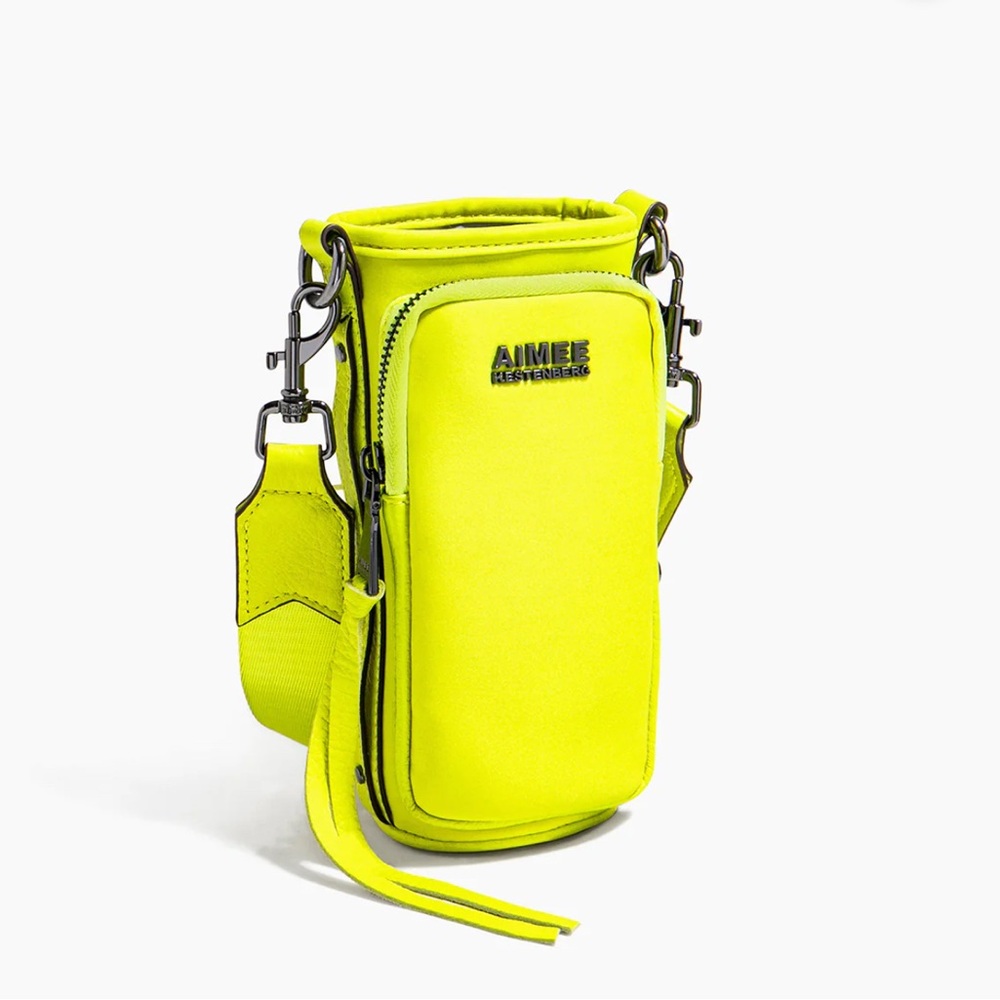 🔵AIMEE KESTENBERG Neon Yellow Crossbody Bag with Strap